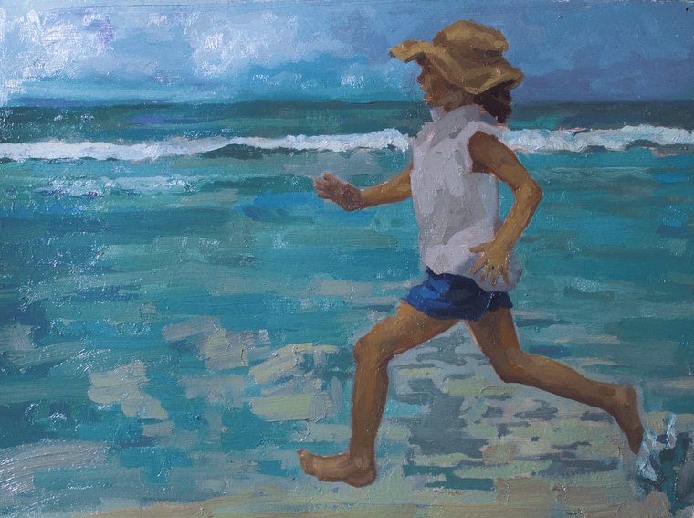 niña corriendo
